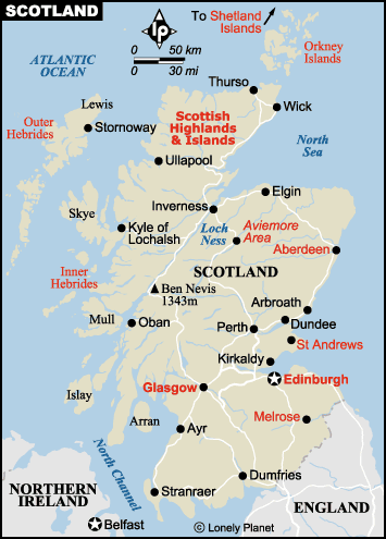 Map of Scotland